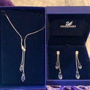 Swarovski sterling silver necklace & earrings set